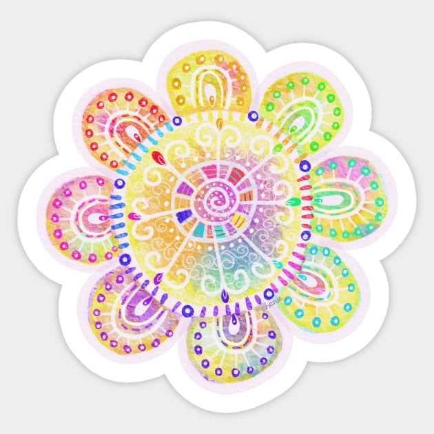 Boho Sunflower Cherie's Art(c)2021 Sticker by CheriesArt